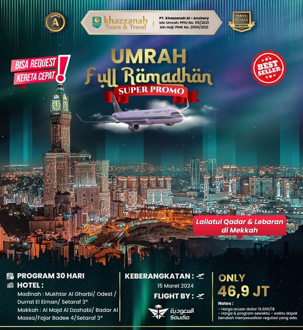 Paket Umroh Full Ramadhan Super Promo
