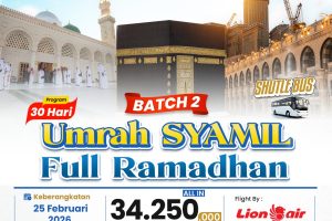 Paket Umrah Syamil Full Ramadhan 2026 – Ibadah Khusyuk 30 Hari Penuh di Tanah Suci